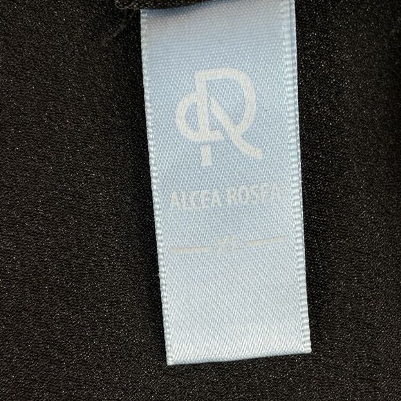 Alcea Rosea Satin Midi Skirt Women’s XL Black Elegant Basic Casual Classy - Picture 5 of 9